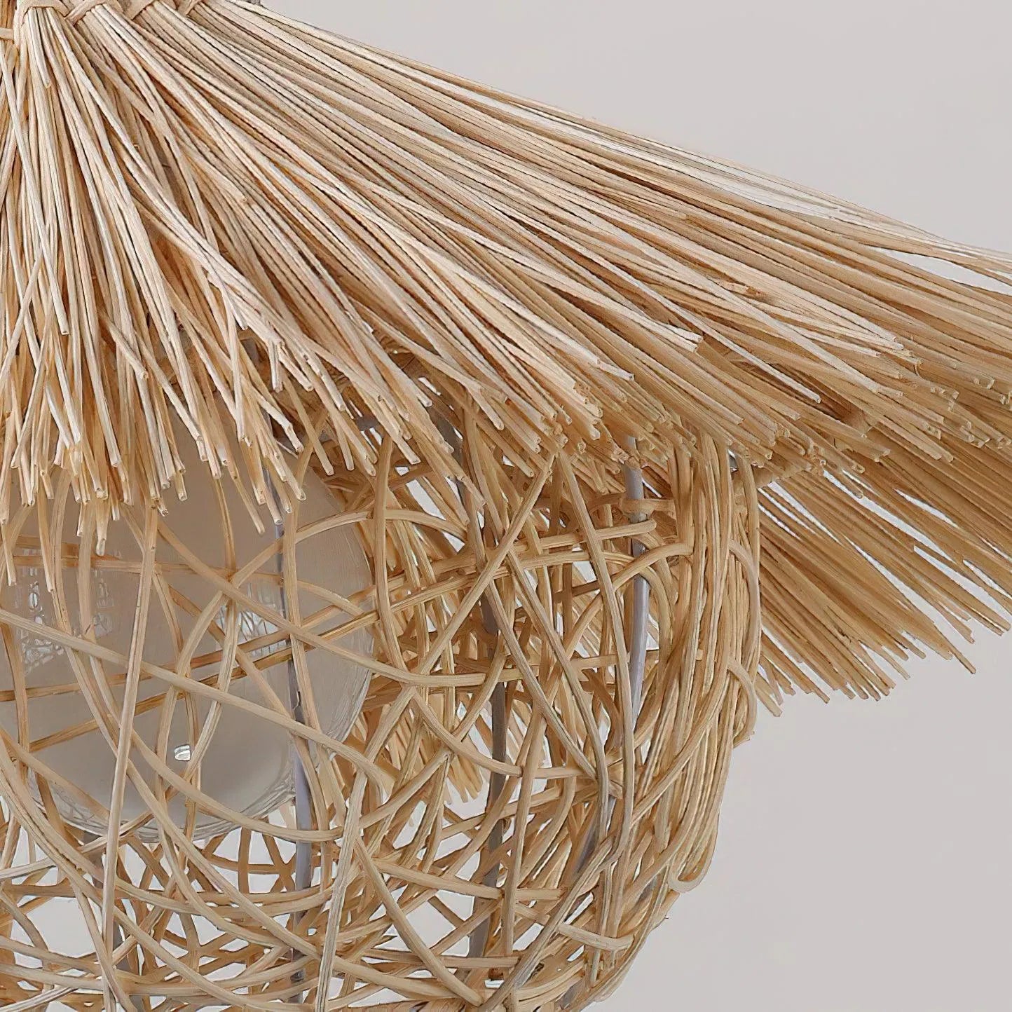 Straw Hat Rattan Pendant Light