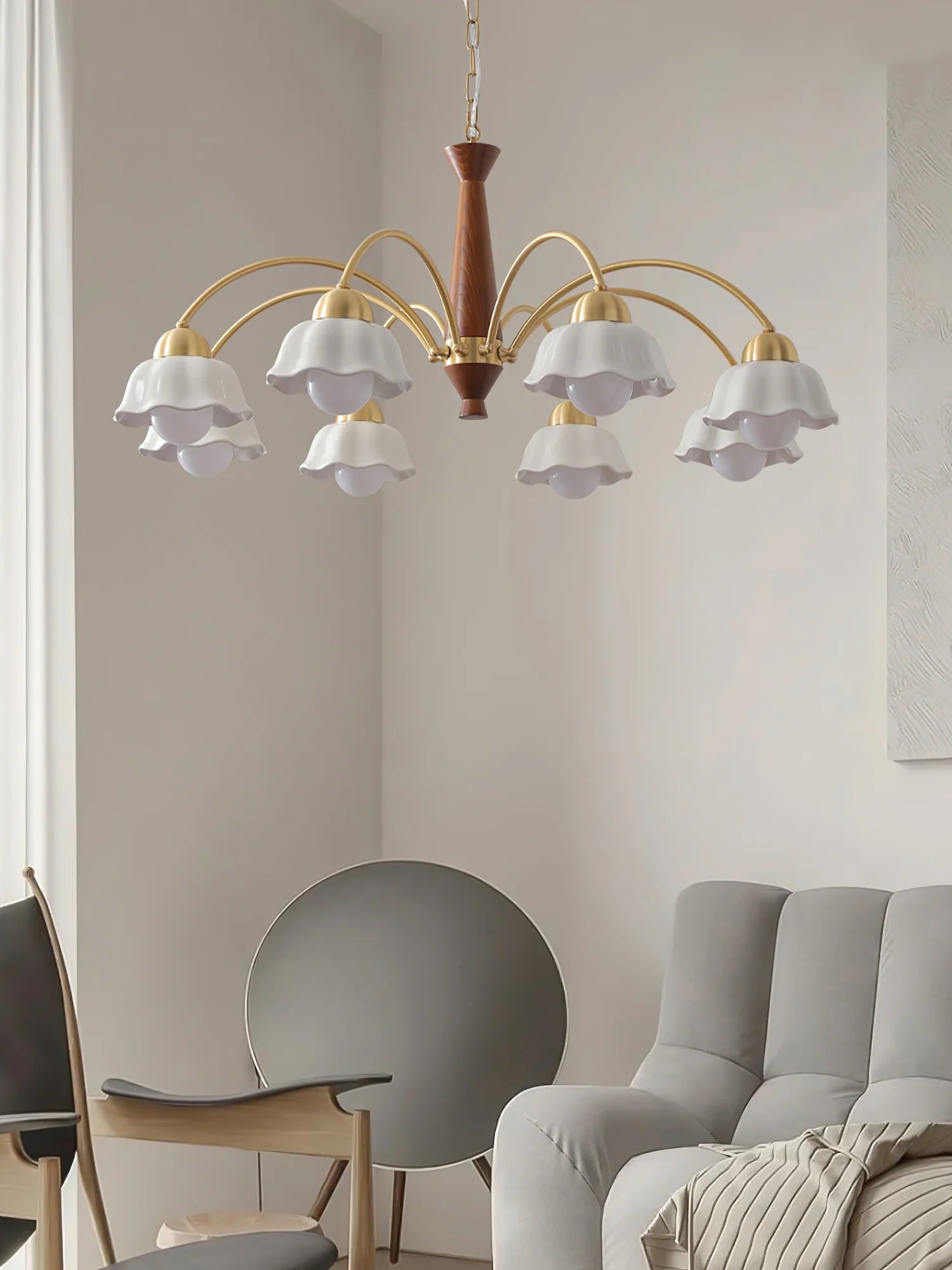 Swedish Modern Gold Chandelier - Yiarolight