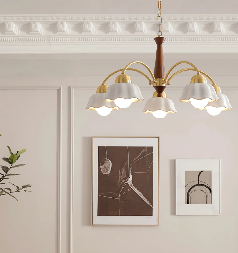 Swedish Modern Gold Chandelier - Yiarolight