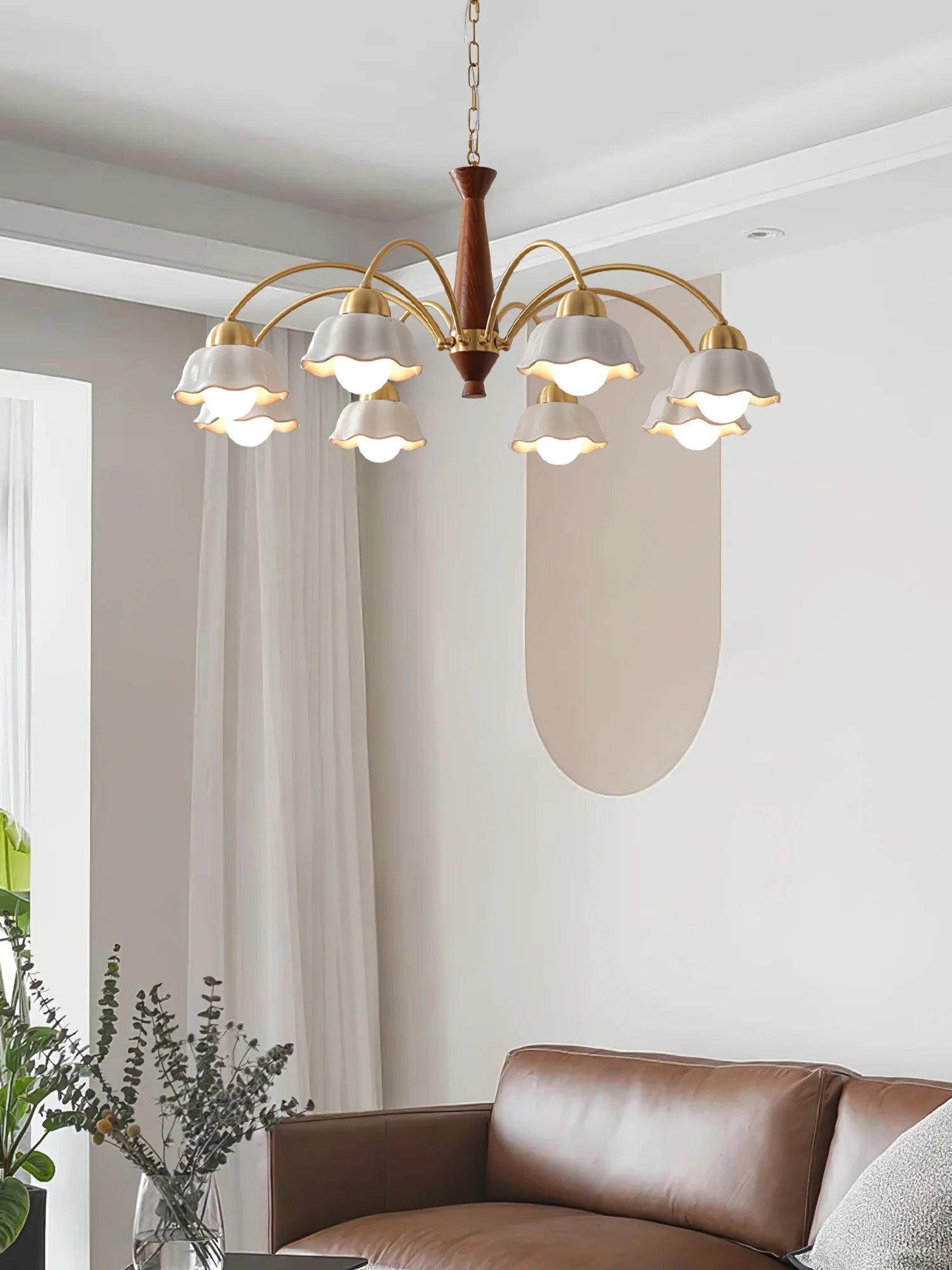 Swedish Modern Gold Chandelier - Yiarolight