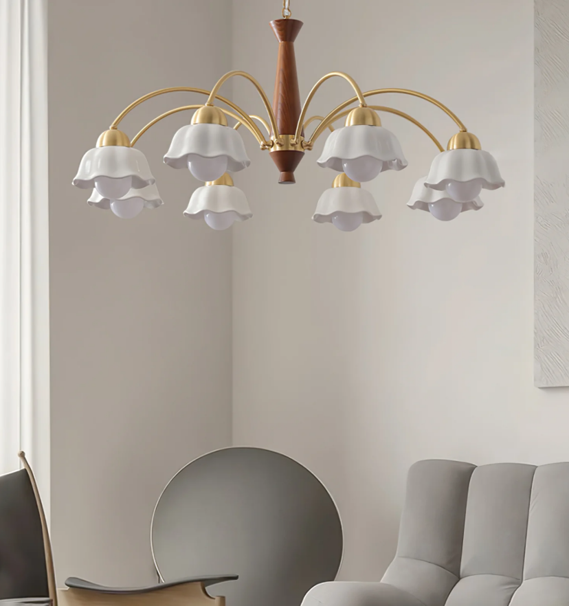 Swedish Modern Gold Chandelier - Yiarolight