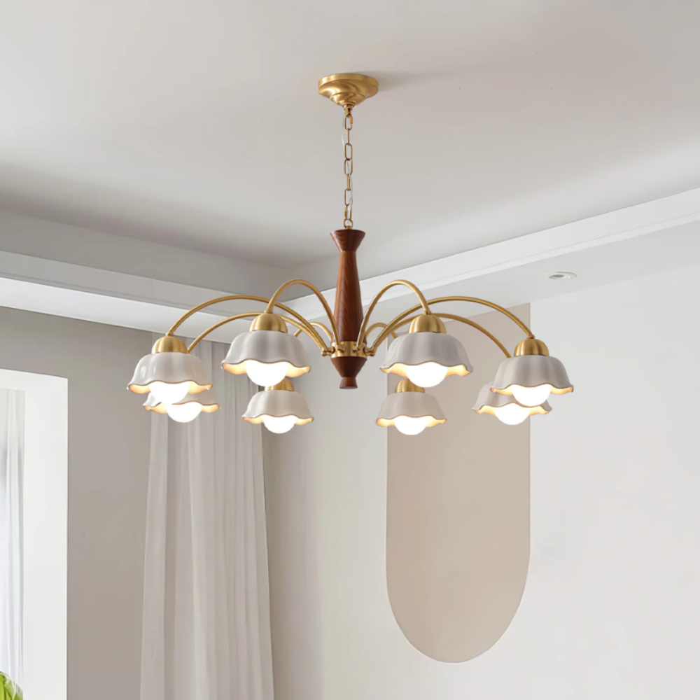 Swedish Modern Gold Chandelier - Yiarolight