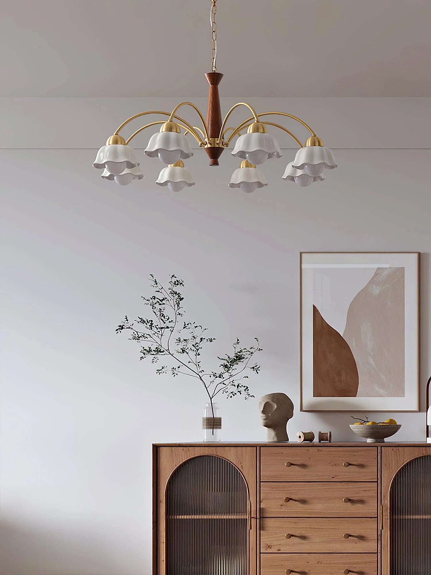 Swedish Modern Gold Chandelier - Yiarolight