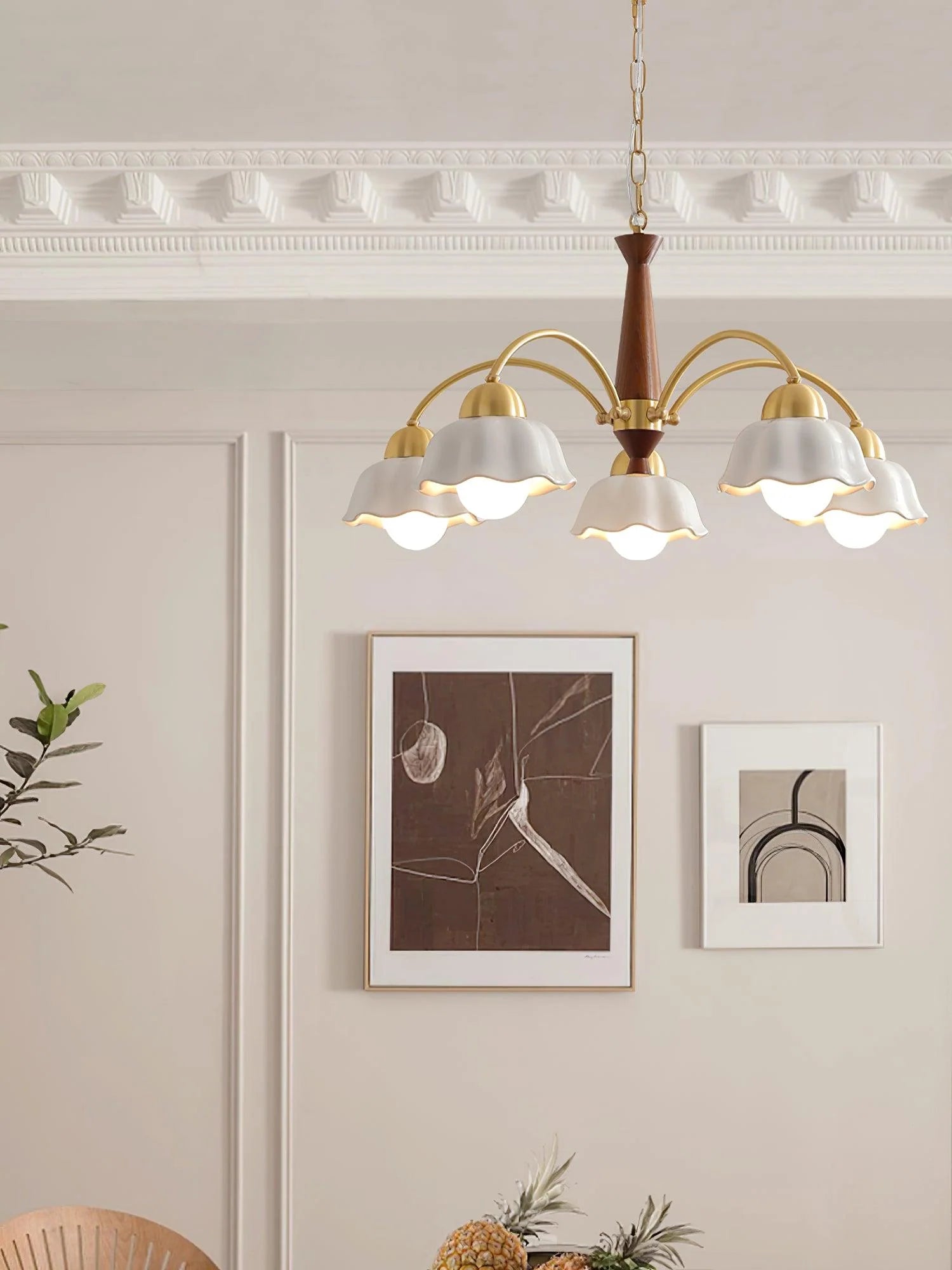 Swedish Modern Gold Chandelier - Yiarolight