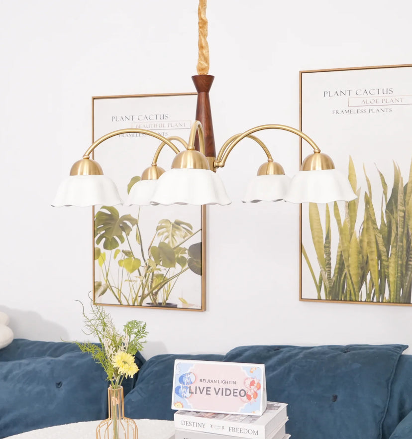 Swedish Modern Gold Chandelier - Yiarolight