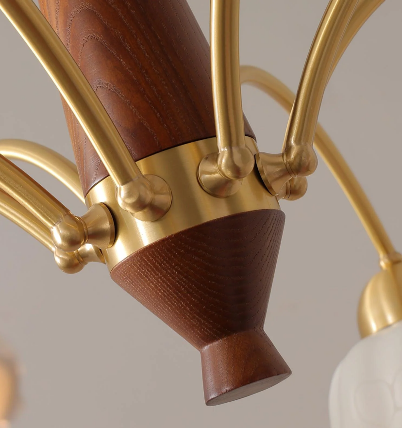 Swedish Modern Gold Chandelier - Yiarolight