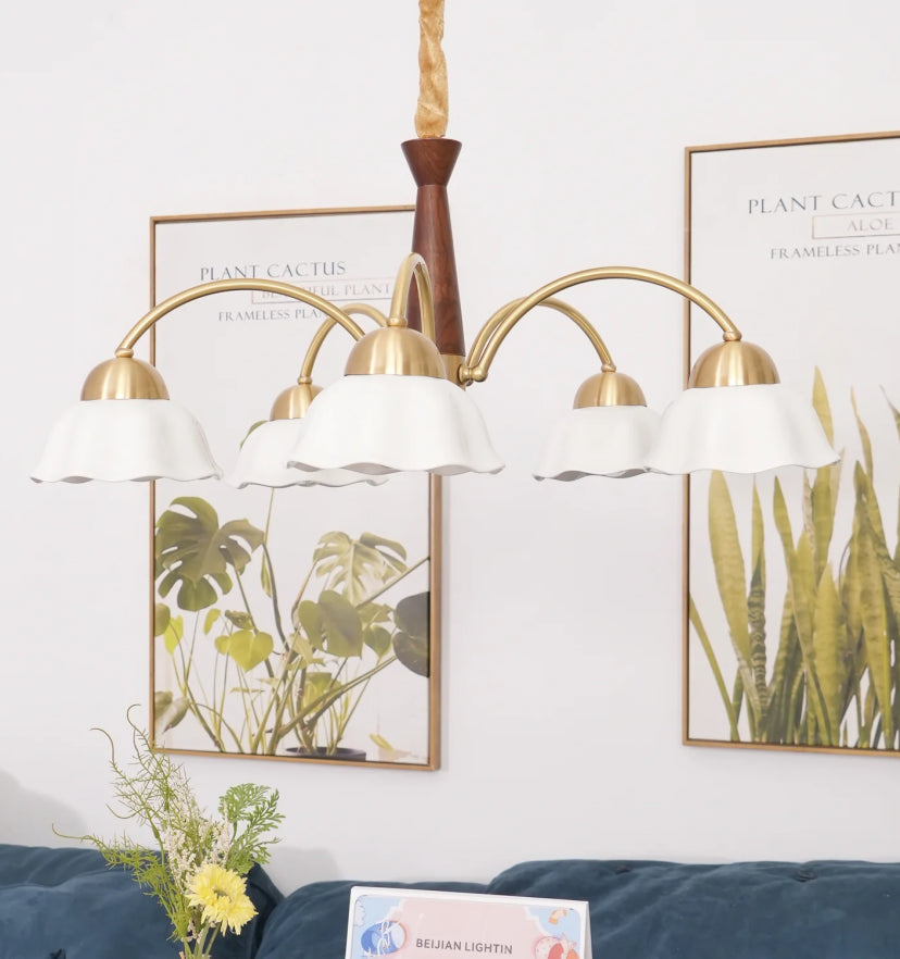 Swedish Modern Gold Chandelier - Yiarolight