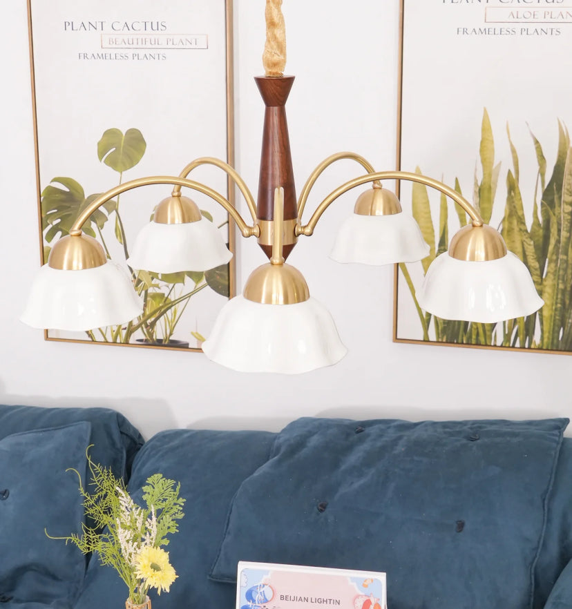 Swedish Modern Gold Chandelier - Yiarolight