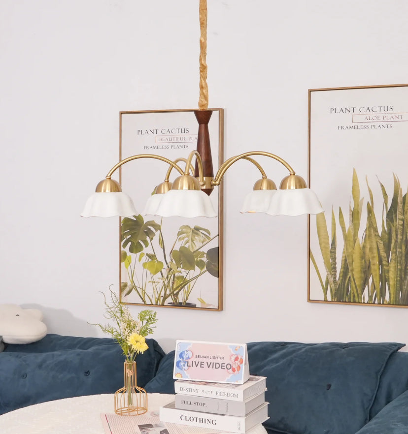Swedish Modern Gold Chandelier - Yiarolight