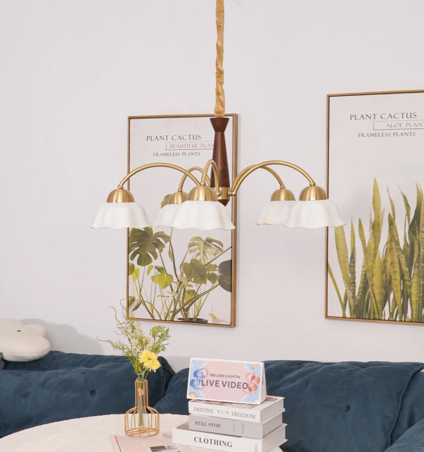 Swedish Modern Gold Chandelier - Yiarolight