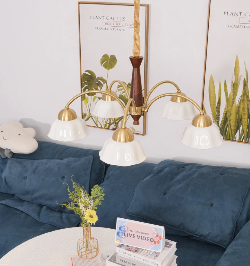 Swedish Modern Gold Chandelier - Yiarolight