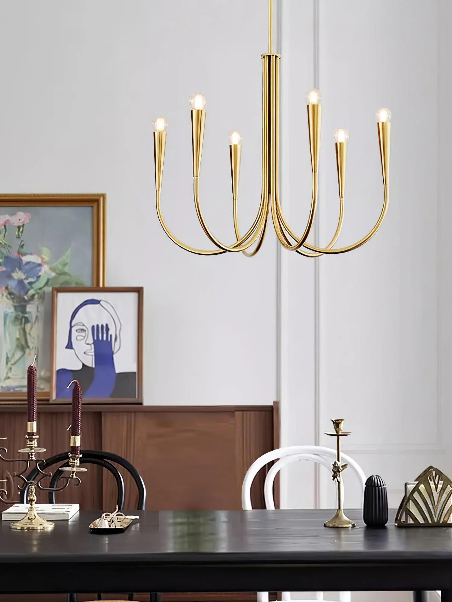 Swoop Arm Chandelier - Yiarolight