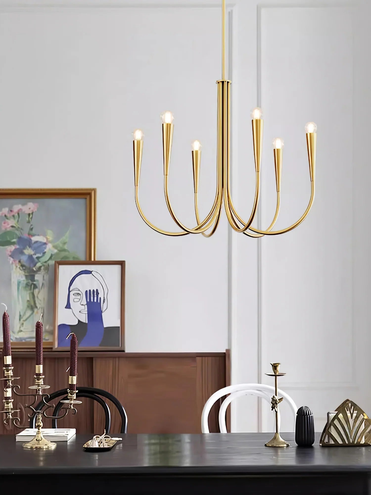 Swoop Arm Chandelier - Yiarolight