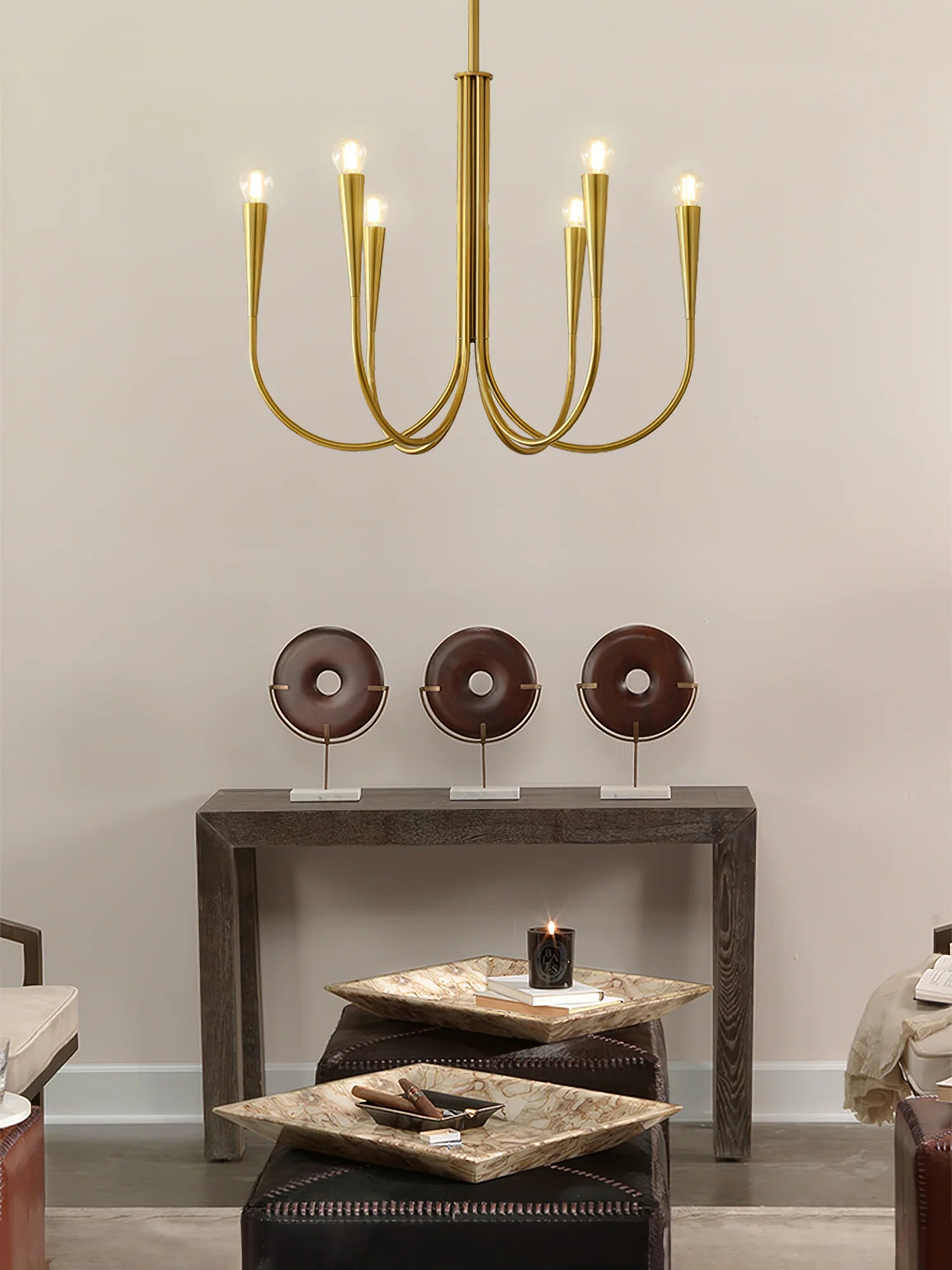 Swoop Arm Chandelier - Yiarolight