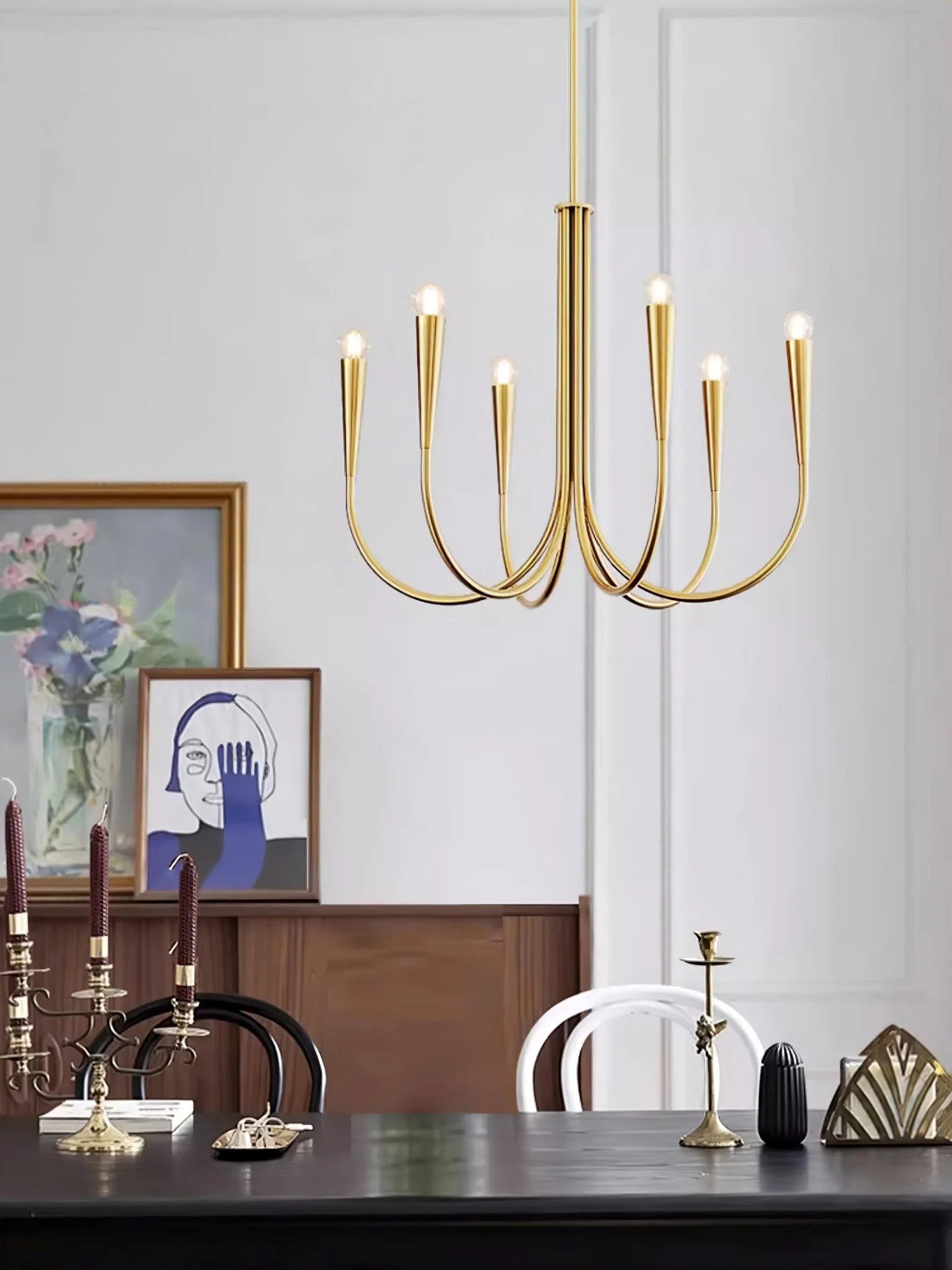 Swoop Arm Chandelier - Yiarolight