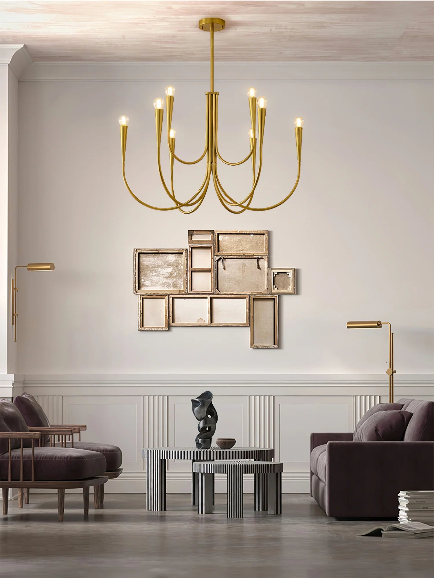 Swoop Arm Chandelier - Yiarolight