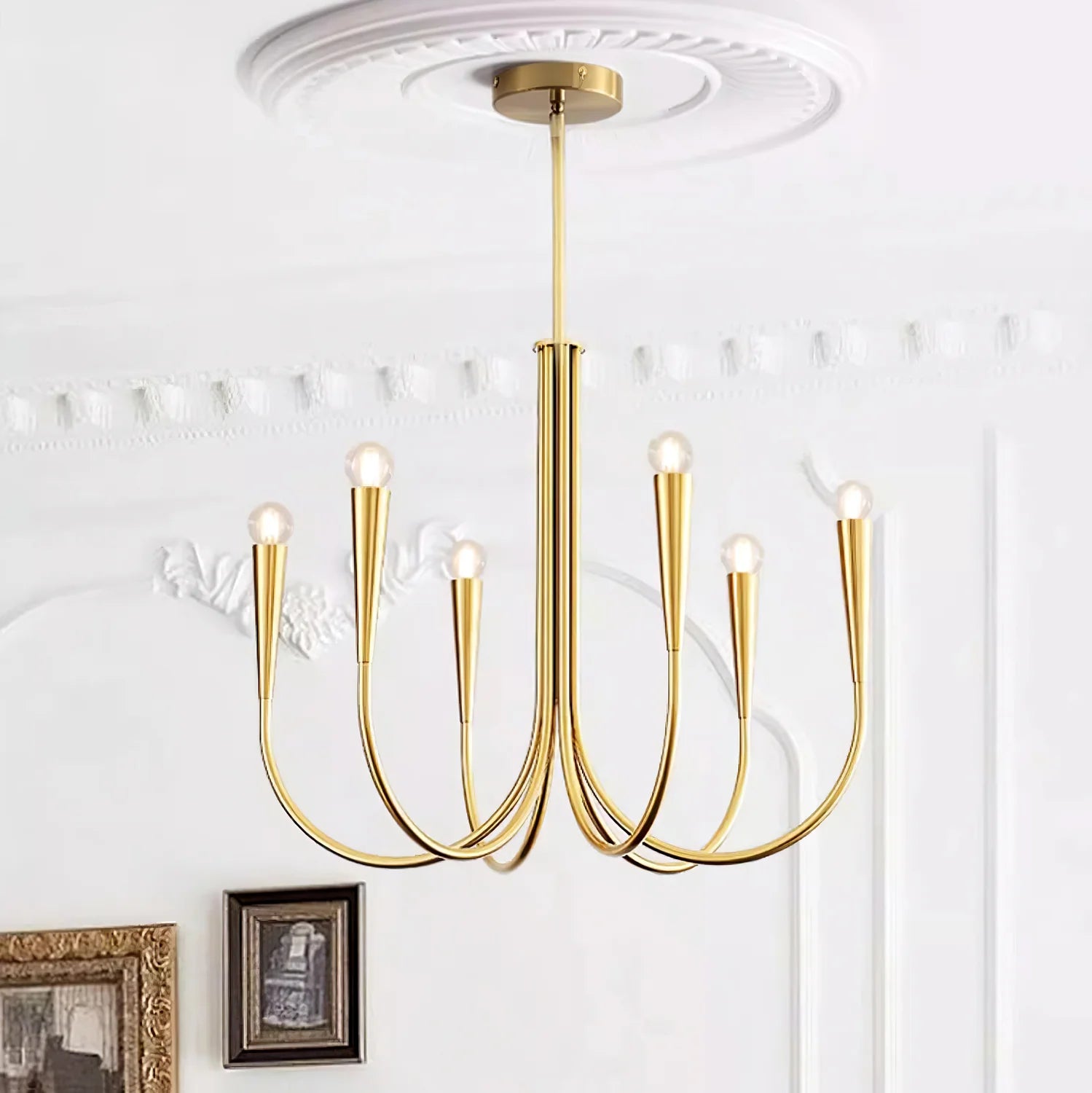 Swoop Arm Chandelier - Yiarolight