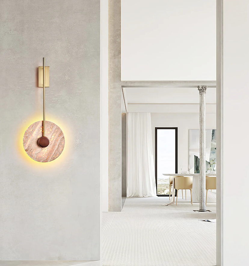 Travertine Disc Wall Lamp - Yiarolight