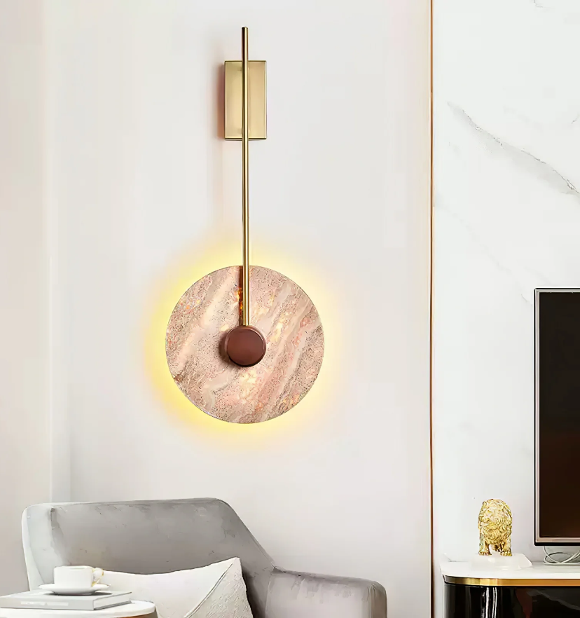 Travertine Disc Wall Lamp - Yiarolight