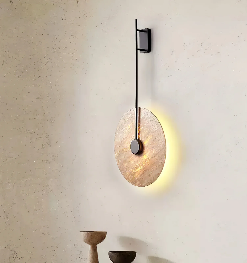 Travertine Disc Wall Lamp - Yiarolight