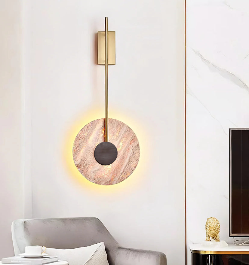 Travertine Disc Wall Lamp - Yiarolight
