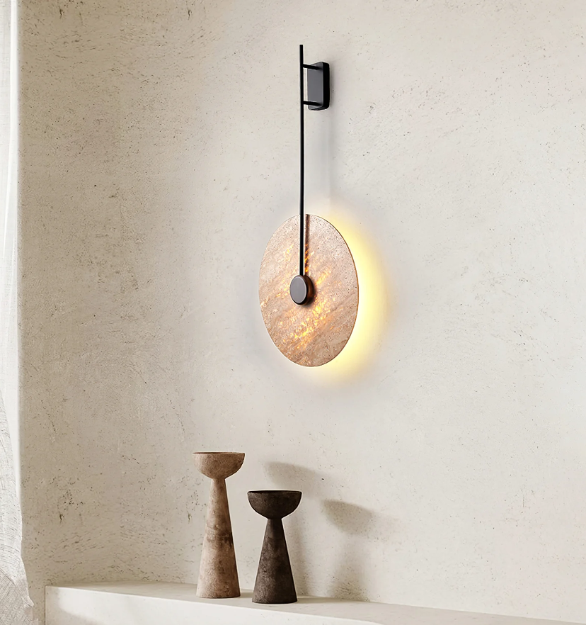 Travertine Disc Wall Lamp - Yiarolight