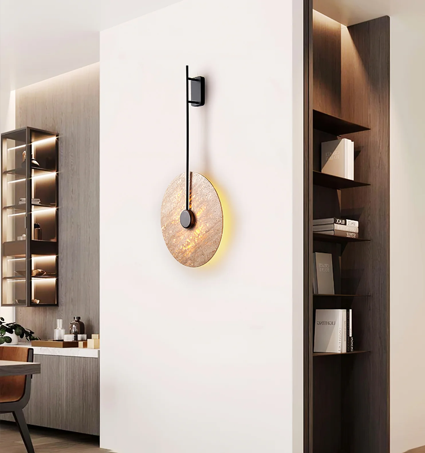 Travertine Disc Wall Lamp - Yiarolight
