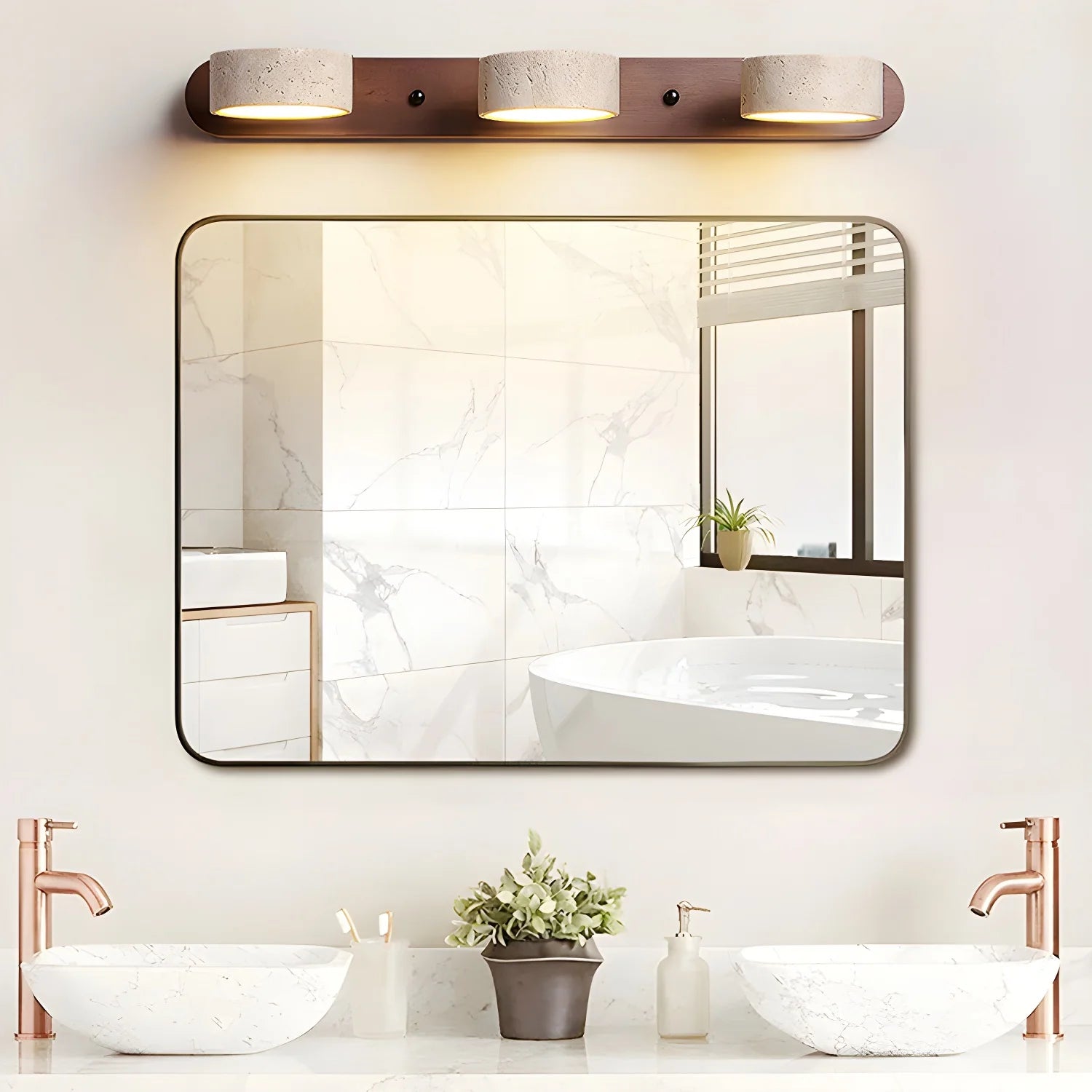 Travertine Duo Wall Light - Yiarolight