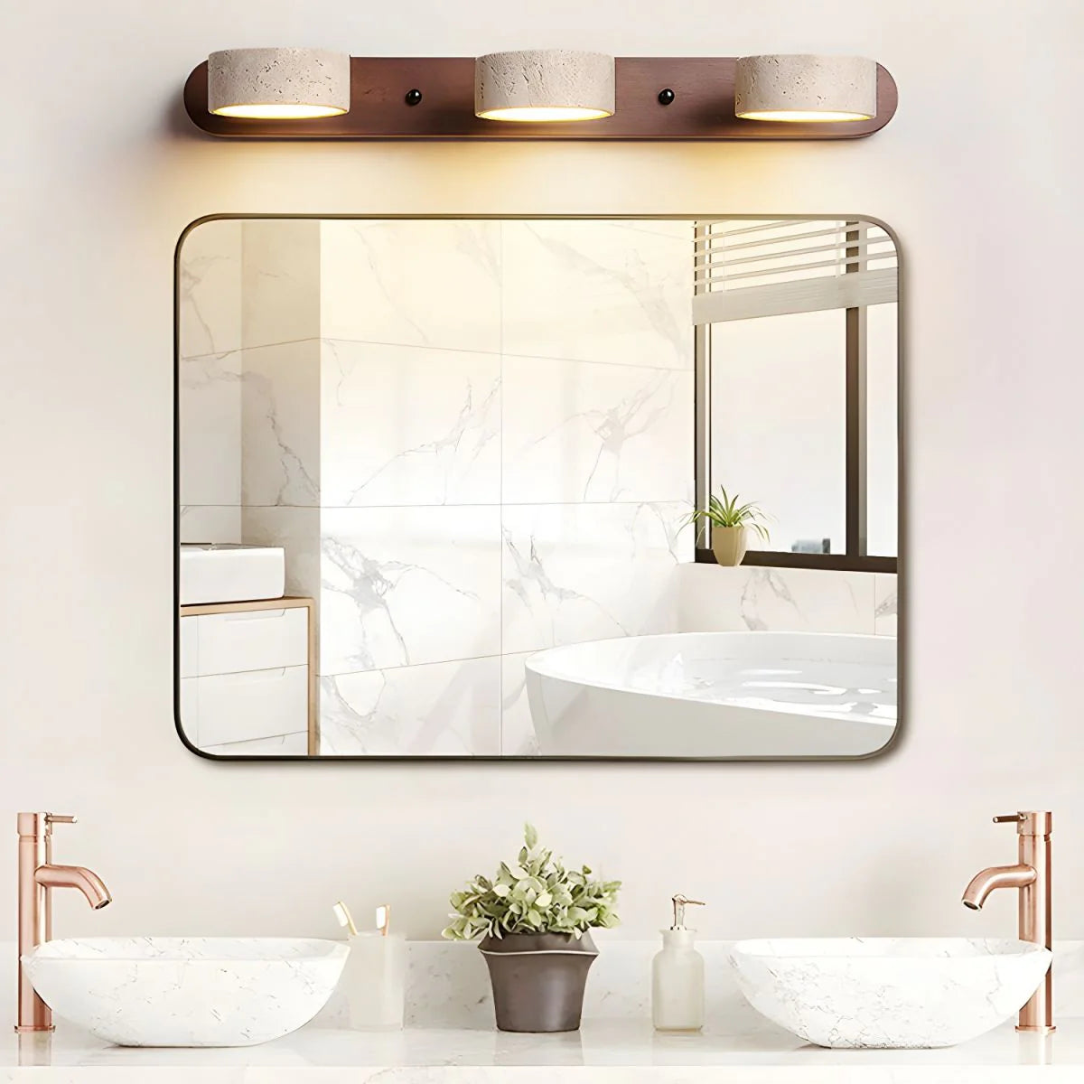 Travertine Duo Wall Light - Yiarolight