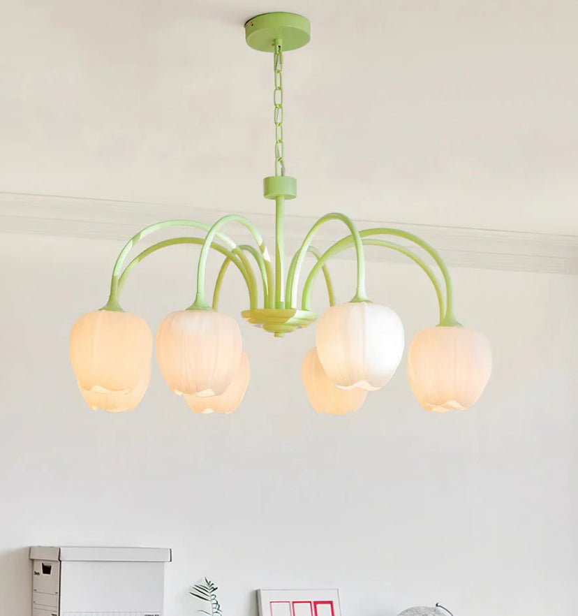 Tulip Matcha Chandelier - Yiarolight