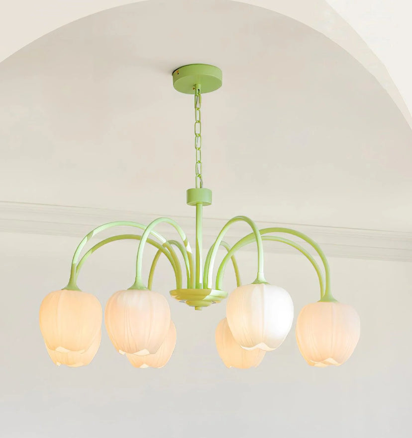 Tulip Matcha Chandelier - Yiarolight