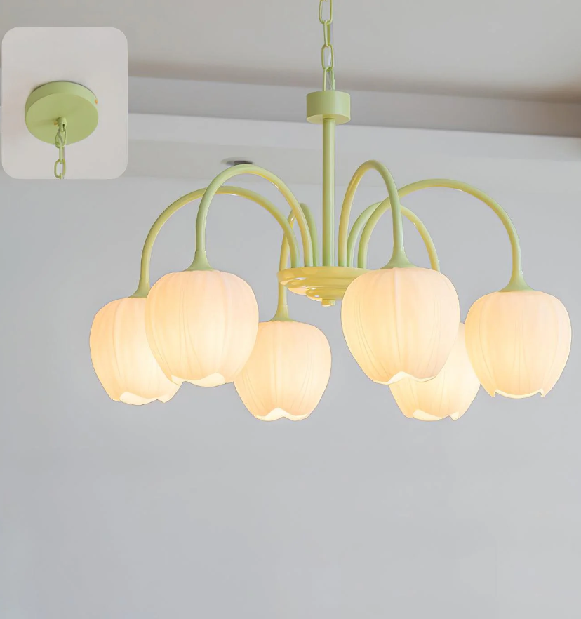 Tulip Matcha Chandelier - Yiarolight