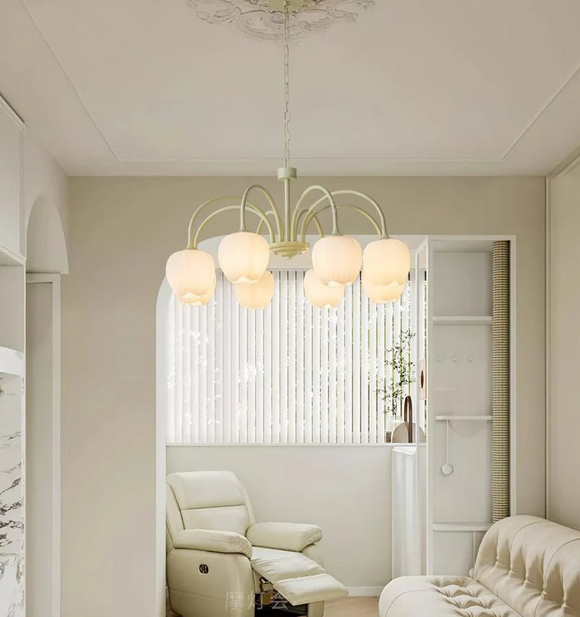Tulip Matcha Chandelier - Yiarolight