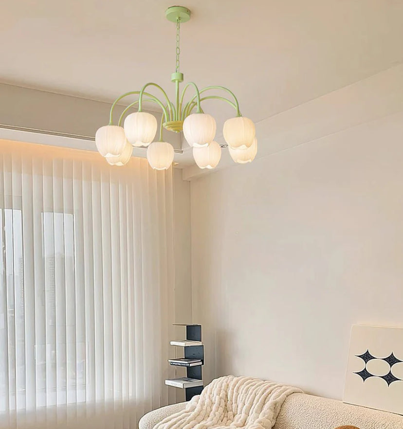 Tulip Matcha Chandelier - Yiarolight