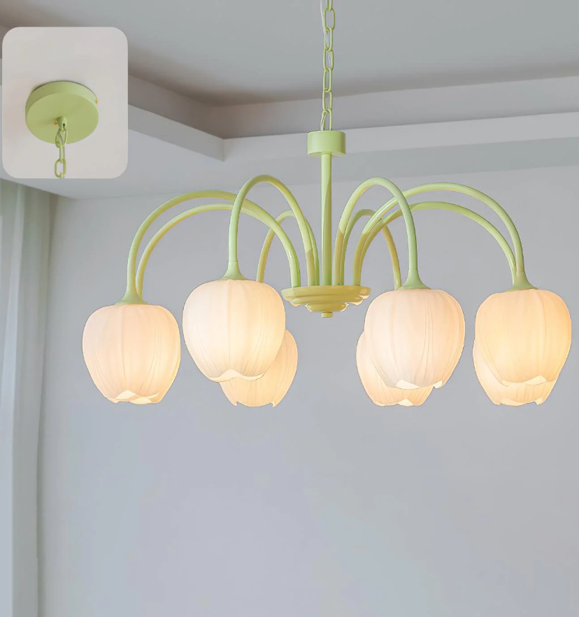 Tulip Matcha Chandelier - Yiarolight