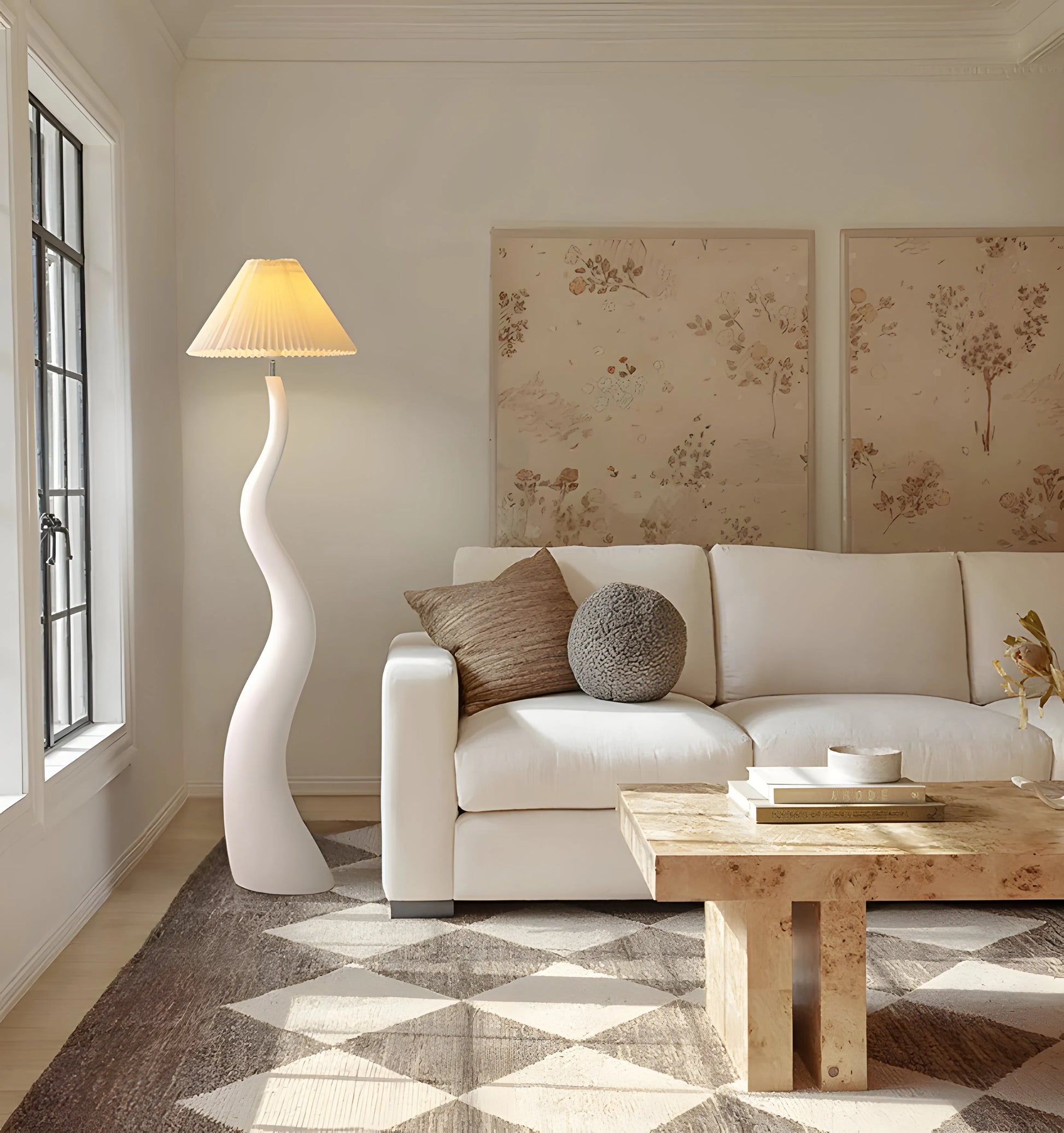 Twisted Pleated Floor Lamp - Yiarolight