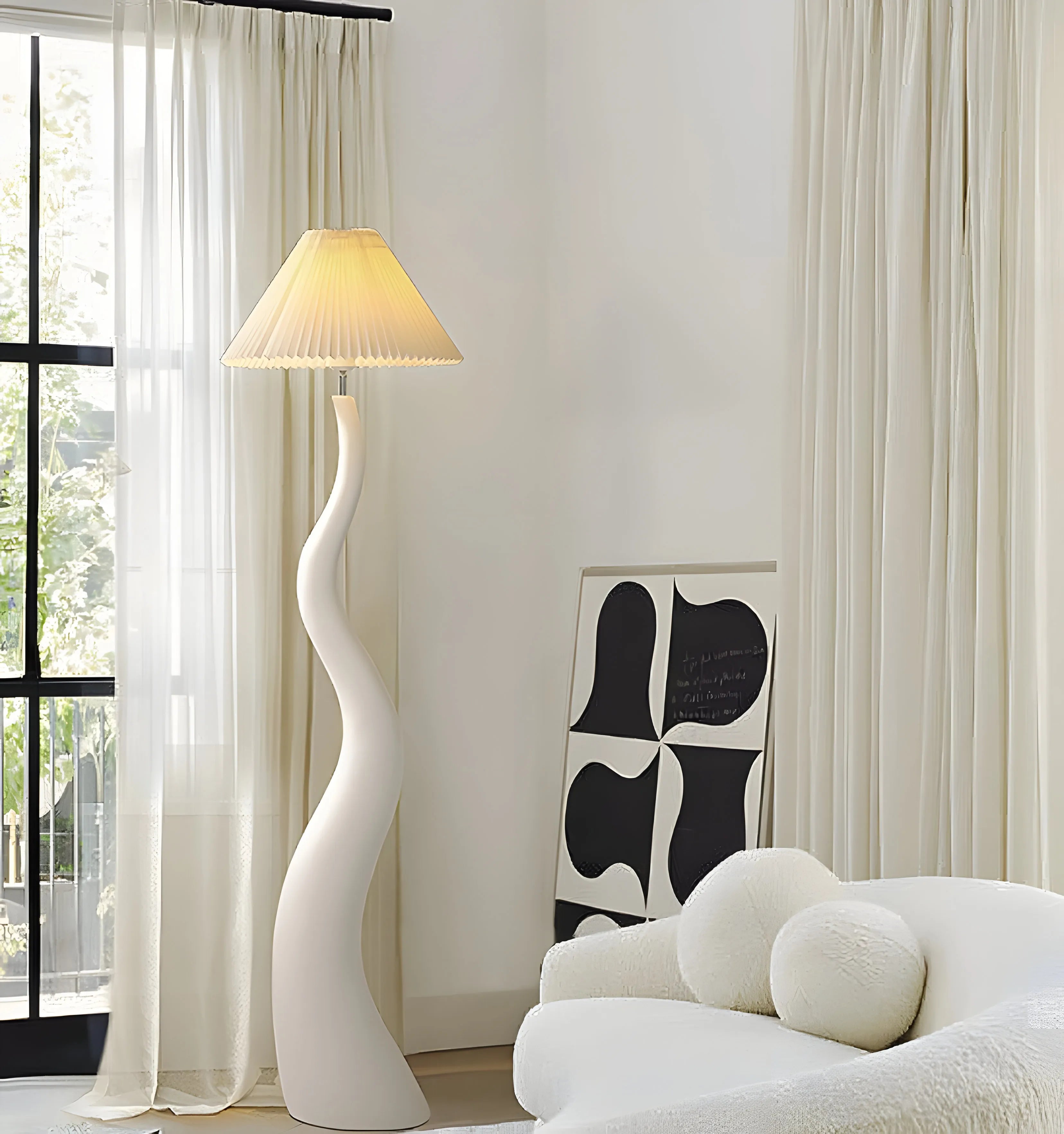Twisted Pleated Floor Lamp - Yiarolight