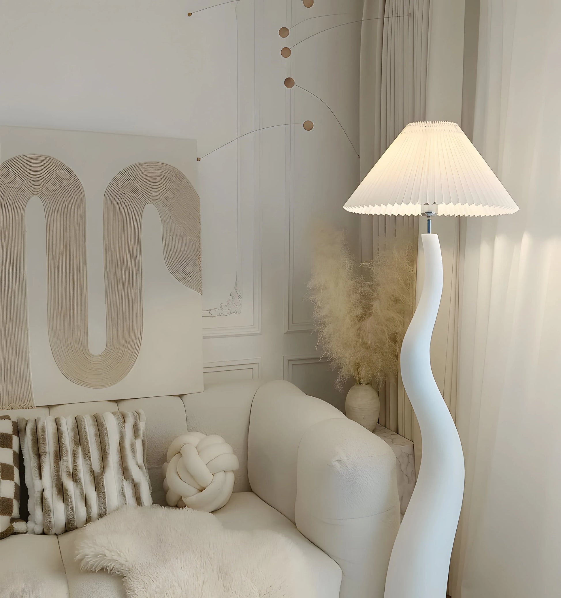 Twisted Pleated Floor Lamp - Yiarolight