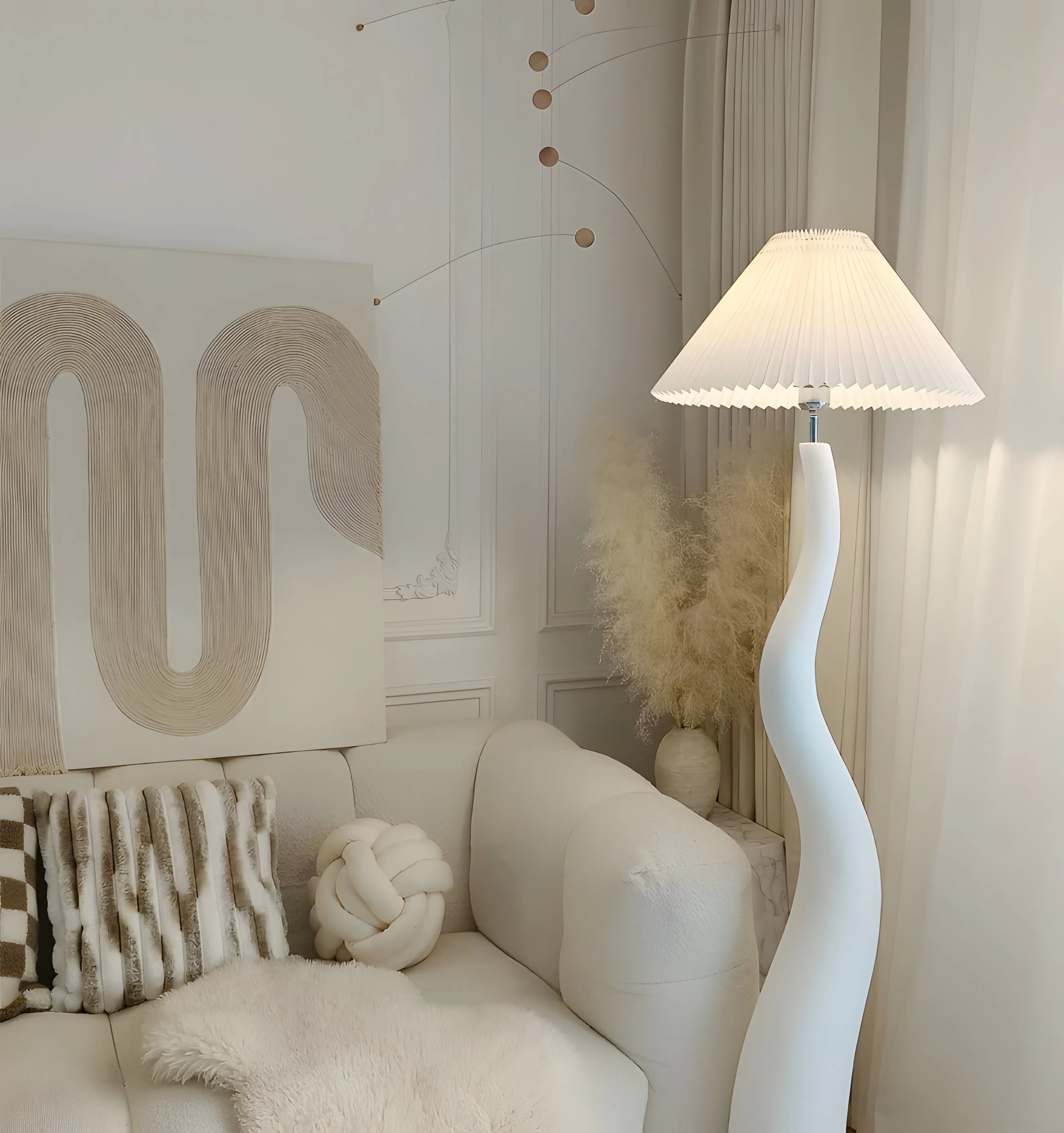 Twisted Pleated Floor Lamp - Yiarolight