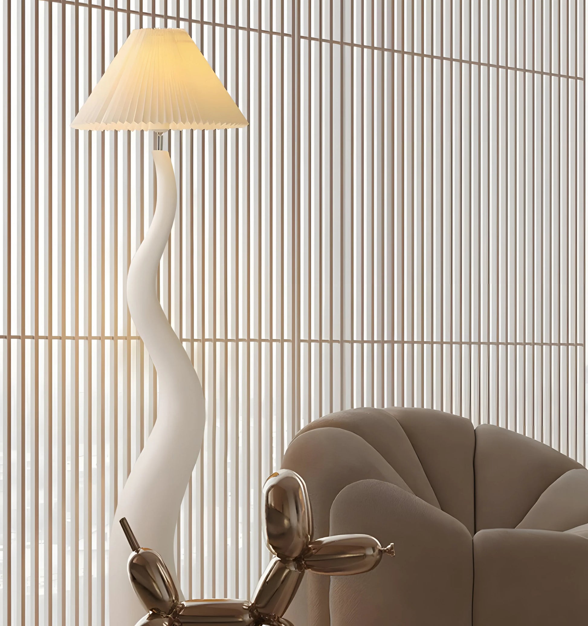 Twisted Pleated Floor Lamp - Yiarolight