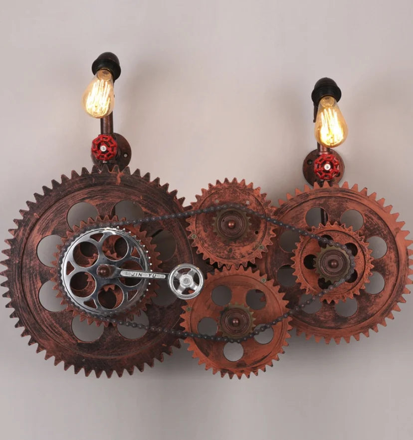 Industrial Gear Wall Lamp