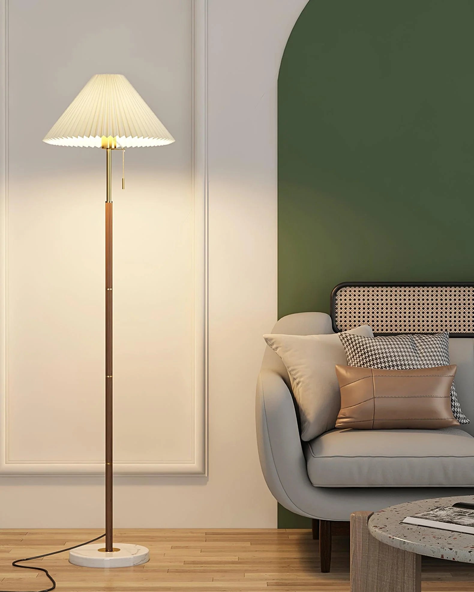 Vintage Pleated Floor Lamp - Auraolight