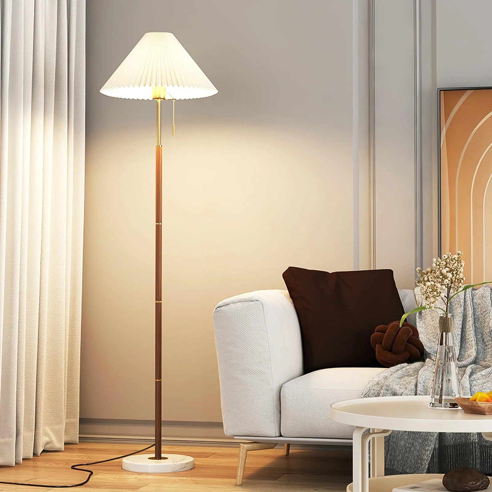 Vintage Pleated Floor Lamp - Auraolight