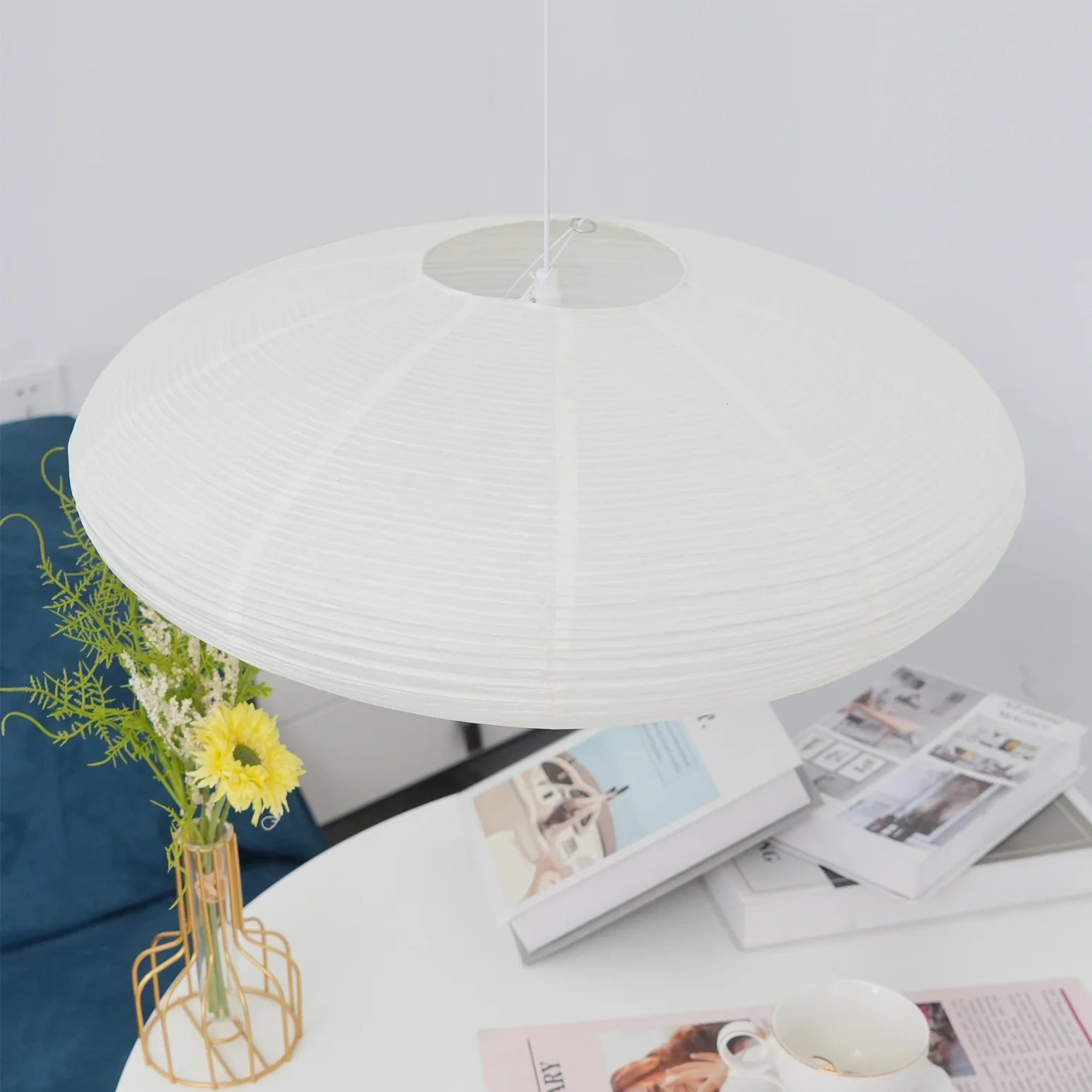 Washi Paper 15A Pendant Swag Light - Yiarolight