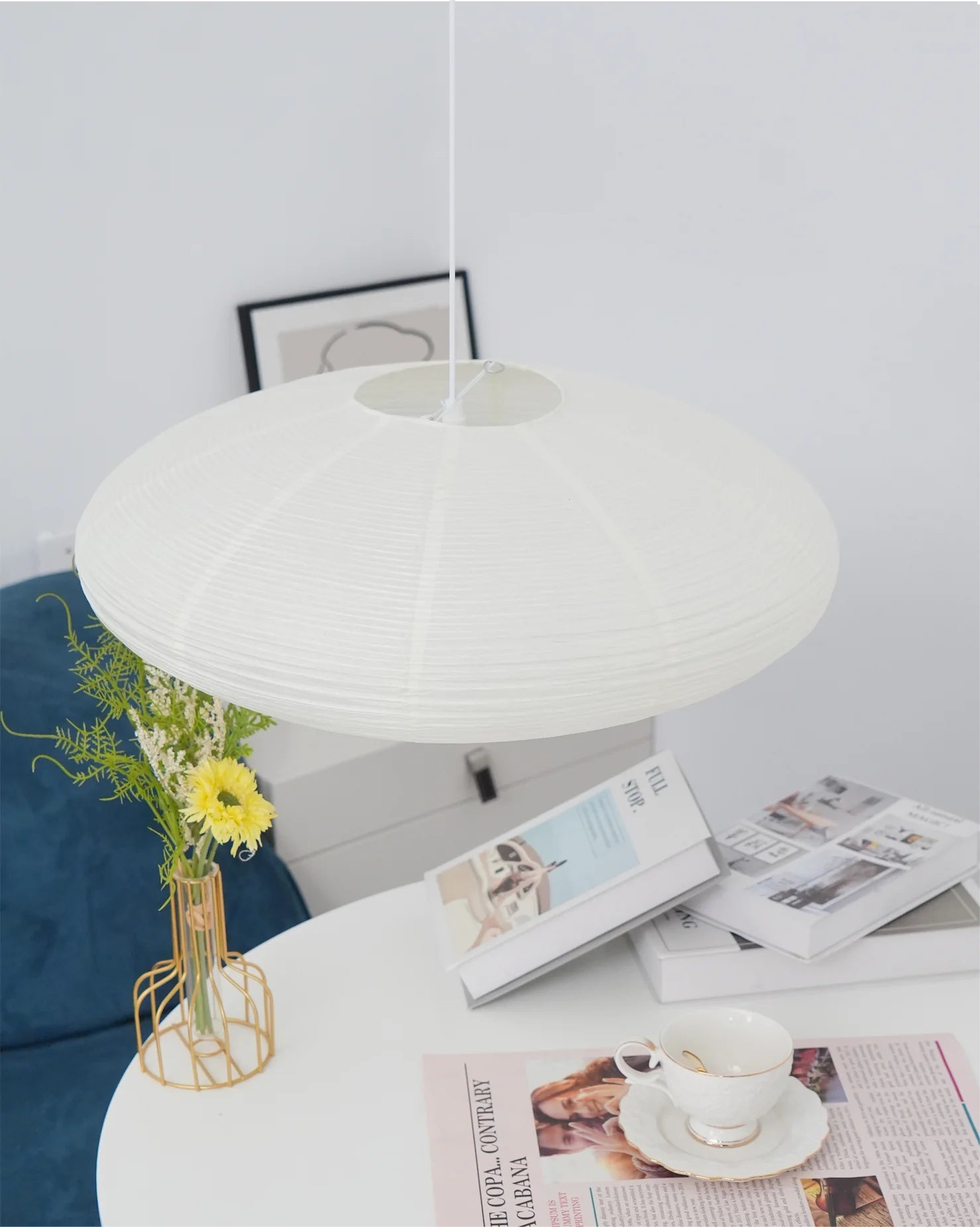 Washi Paper 15A Pendant Swag Light - Yiarolight