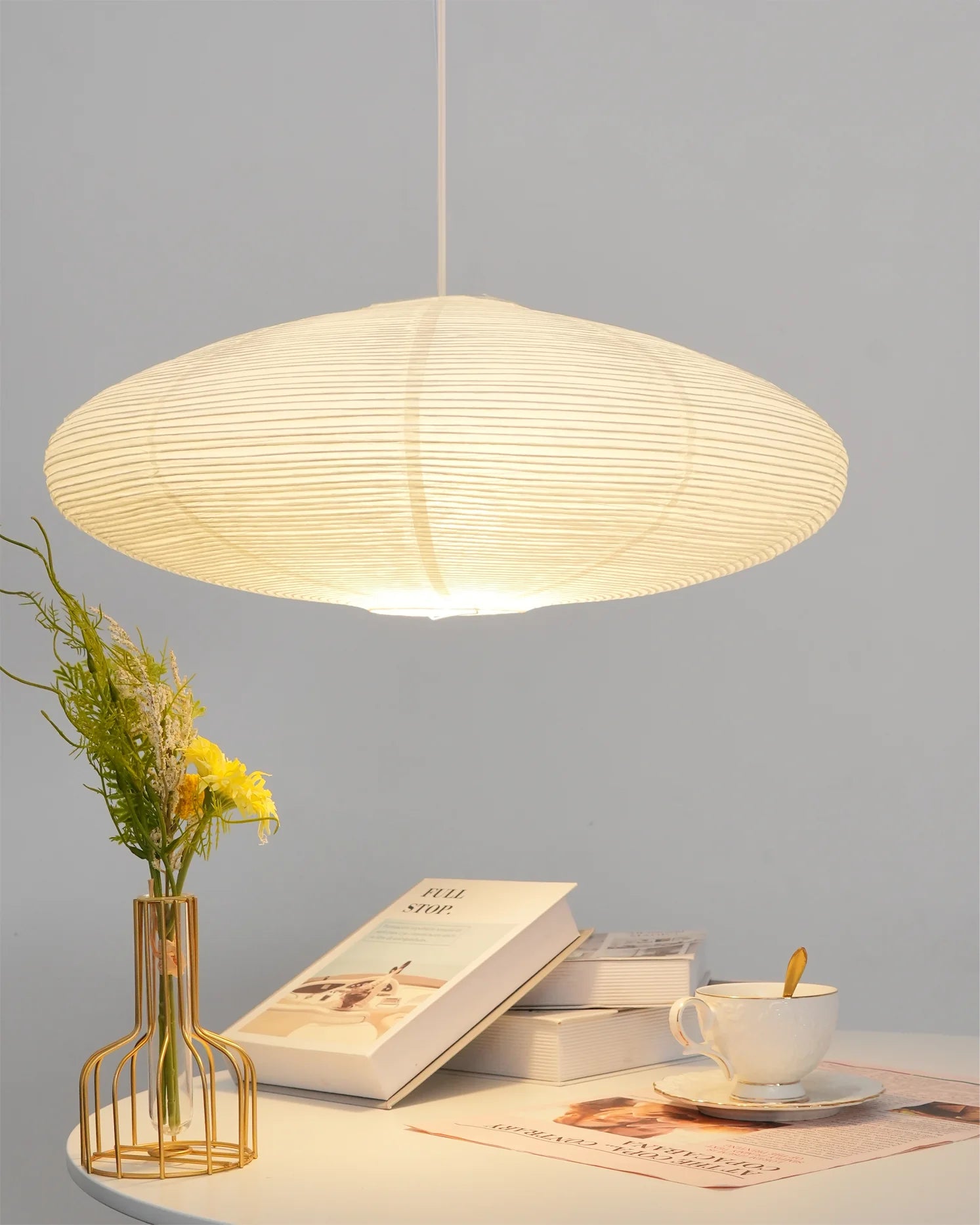 Washi Paper 15A Pendant Swag Light - Yiarolight
