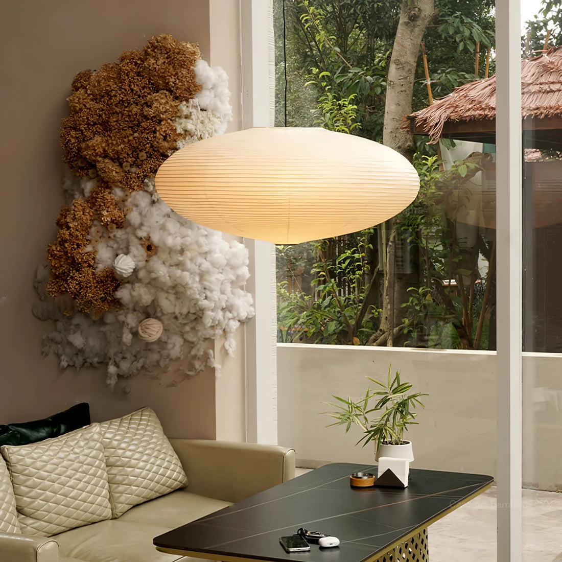 Washi Paper 15A Pendant Swag Light - Yiarolight