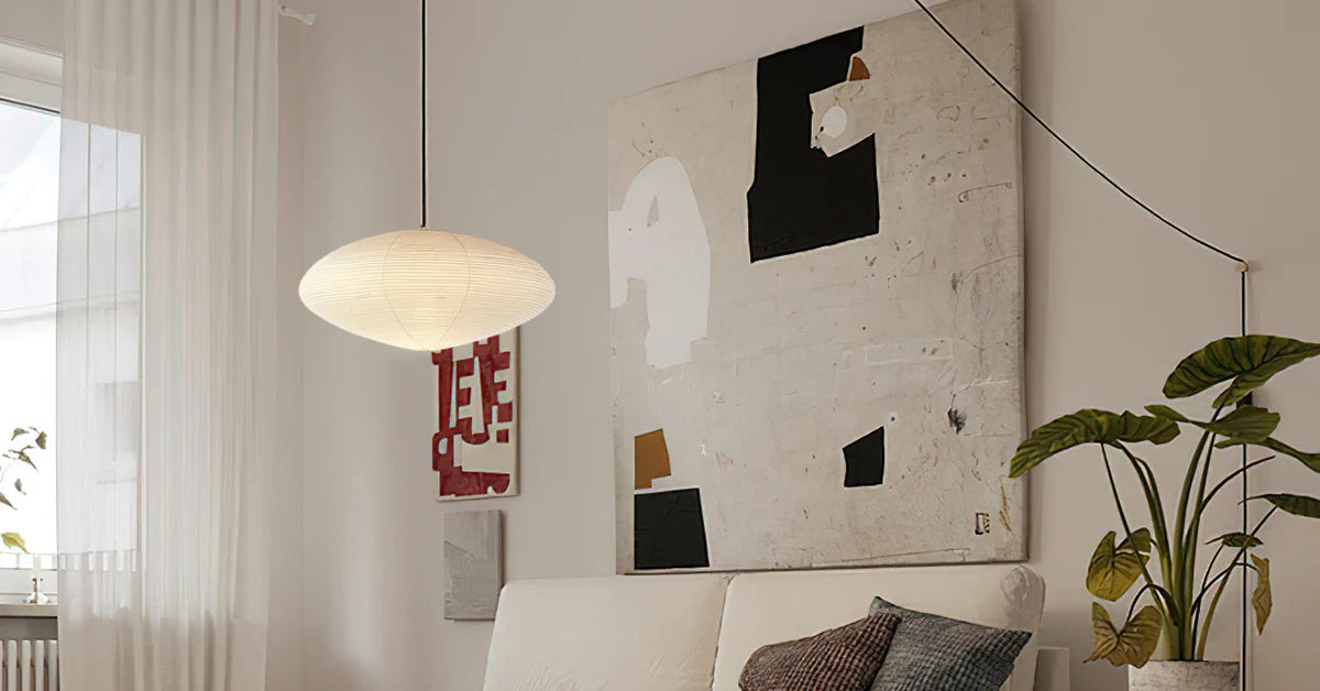 Washi Paper 15A Pendant Swag Light - Yiarolight