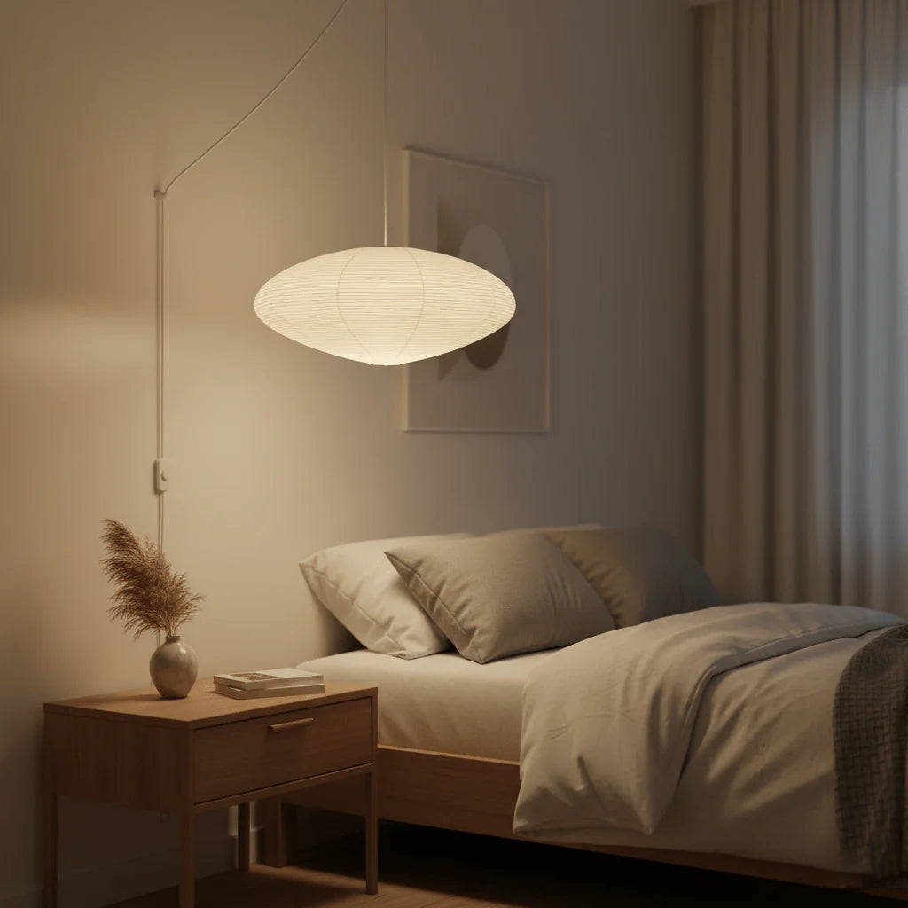 Washi Paper 15A Pendant Swag Light - Yiarolight