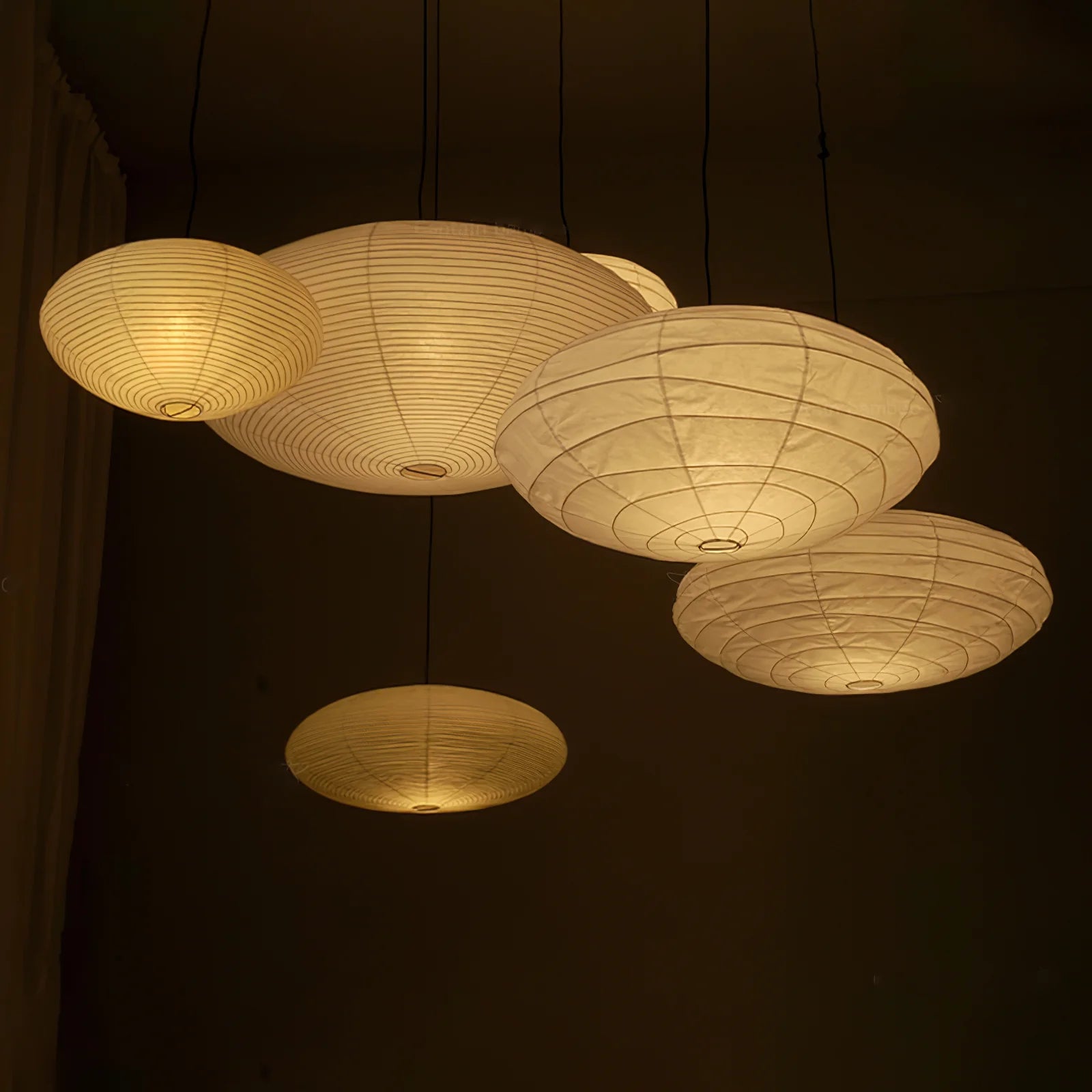 Washi Paper 15A Pendant Swag Light - Yiarolight
